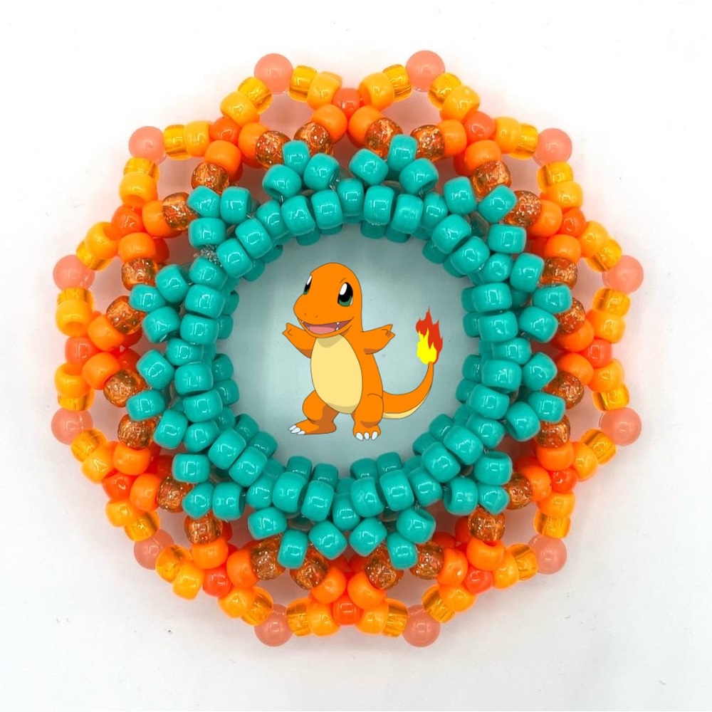 🧡”Pokémon / Charizard” 3D UFO Kandi Cuff🧡
